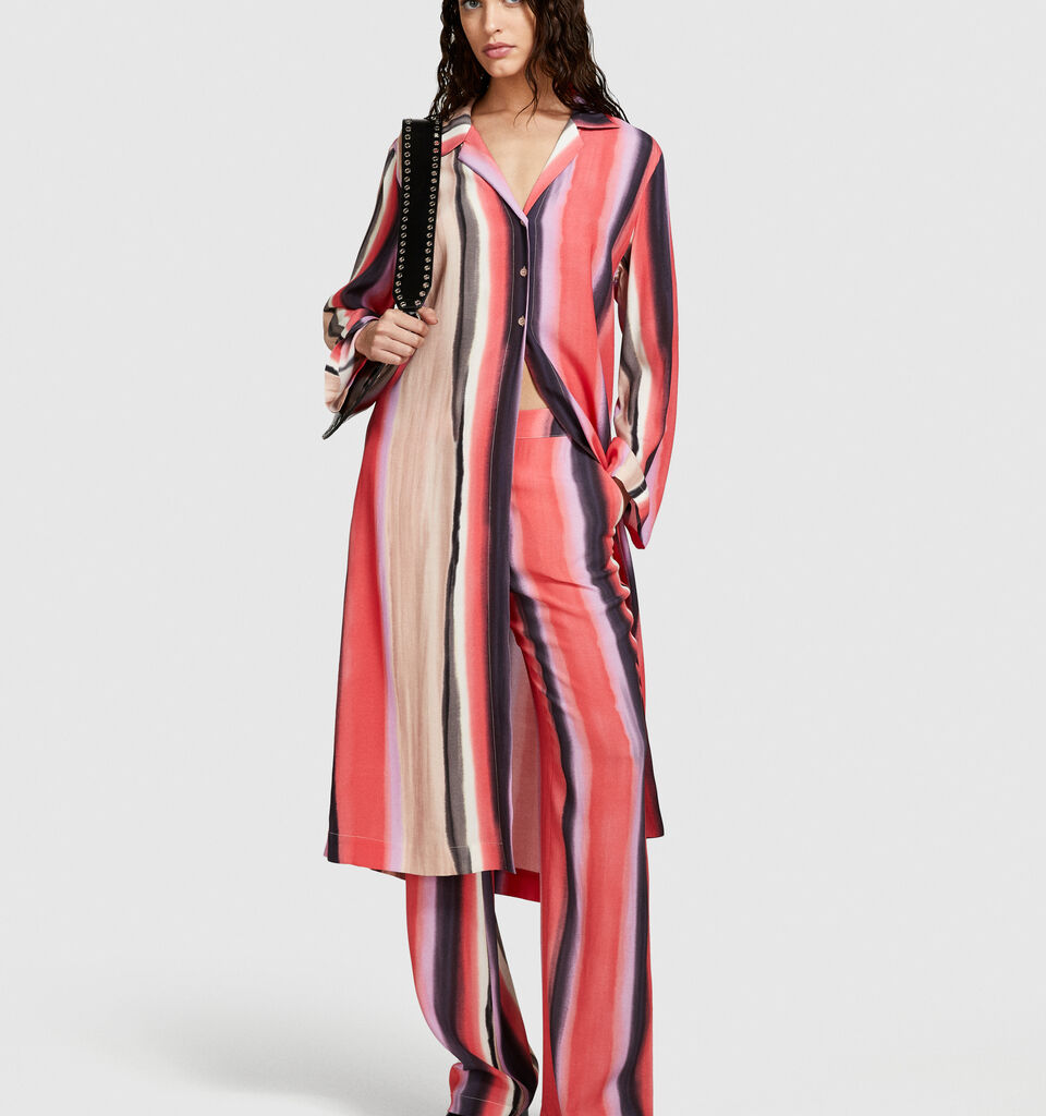 Printed trousers - women's palazzo trousers - Multi-color | Sisley image number 1